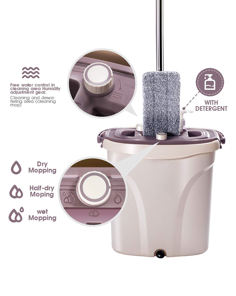 Набор ведер для швабры Mopx Dual Zone с двойным контролем и отделением грязной воды